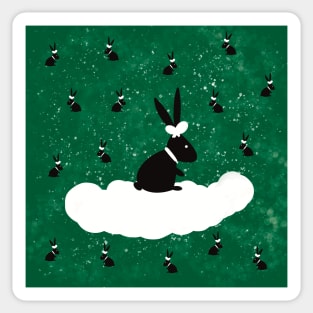 Black rabbit Sticker